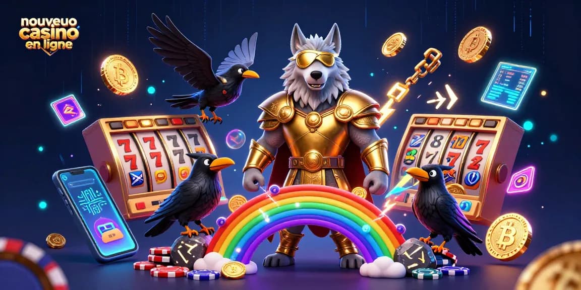 Visitez nouveau casino en ligne avec un loup Odin et des rouages de jackpot animés.