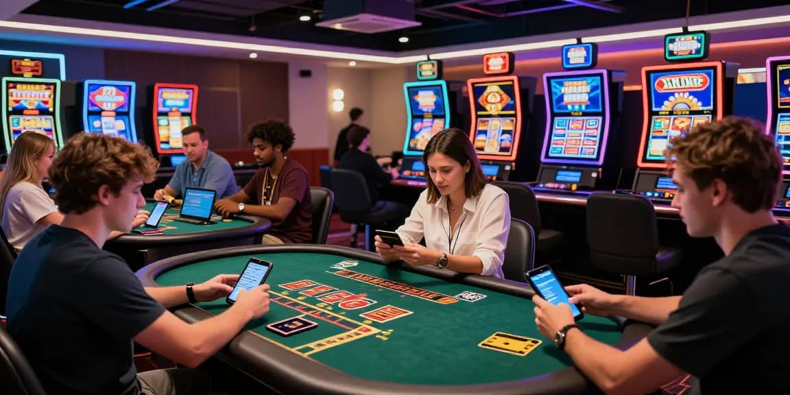 Engaged players enjoying credit card online casinos with vibrant gaming options.