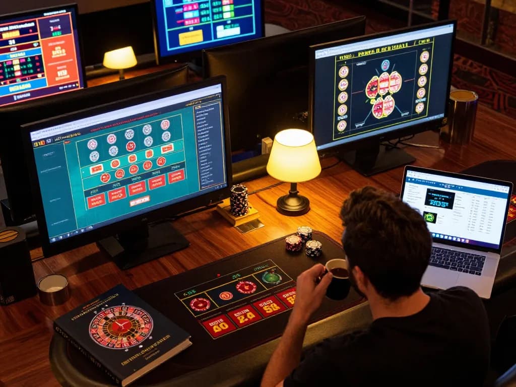 Engaging in strategic online gambling with server thailand setup, showcasing games and analysis.