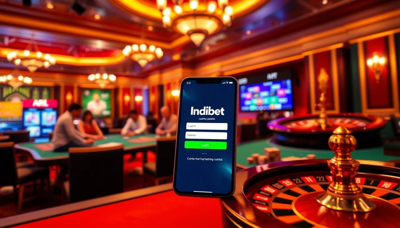 Log in to the Indibet app for seamless betting on sports.