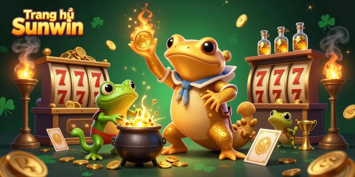 Experience the thrill of winning with Trang chủ Sunwin in this vibrant casino-focused 3D illustration.