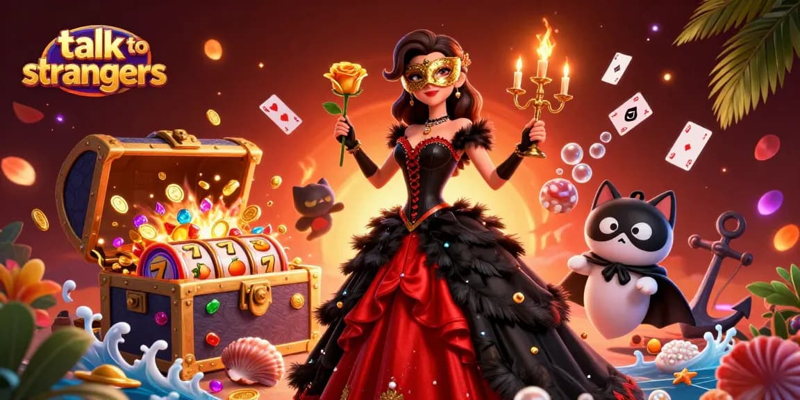 Engage in real talk to strangers through vibrant gambling-themed video chat!