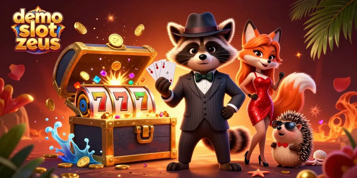 Experience the thrilling demo slot zeus in a vibrant casino scene filled with slot reels and jackpots.