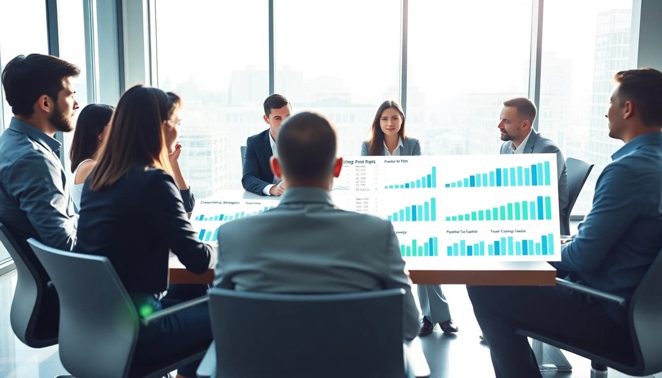 Analyze competitor pricing strategies through graphs in a professional setting.