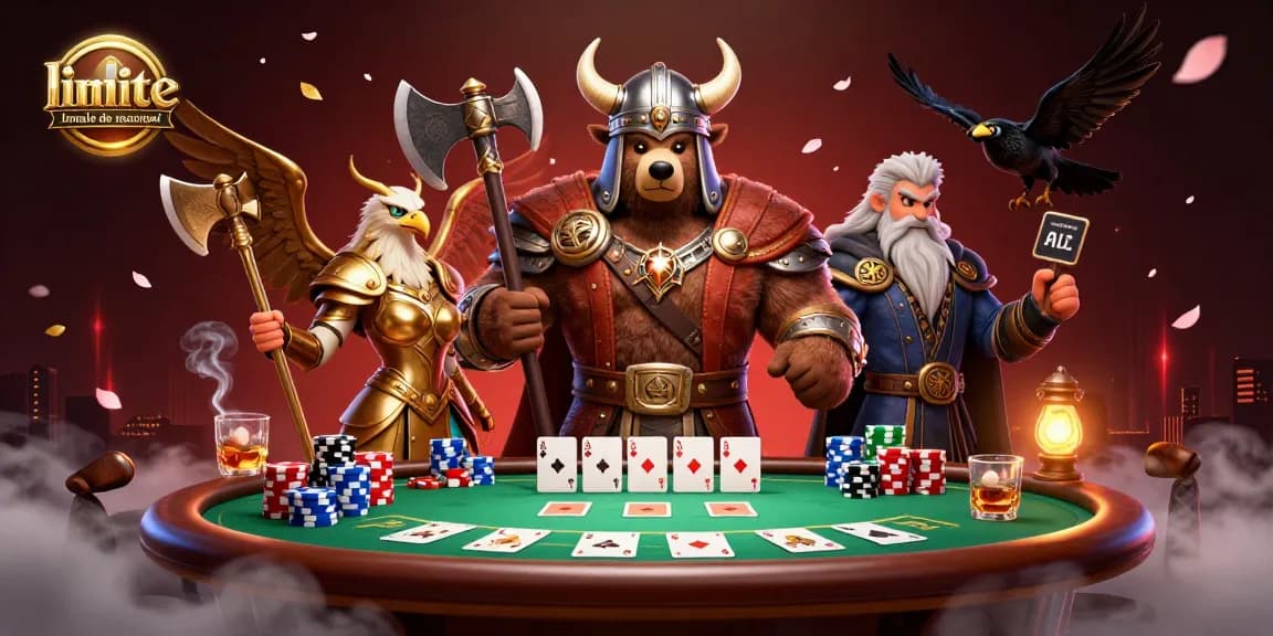 Parier sur la limite légale de montant avec des personnages de jeu de casino animés.