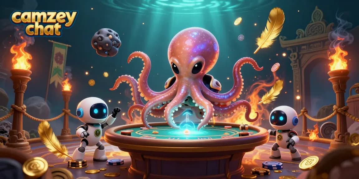 Engage in thrilling camzey chat sessions featuring dynamic alien poker scenes.