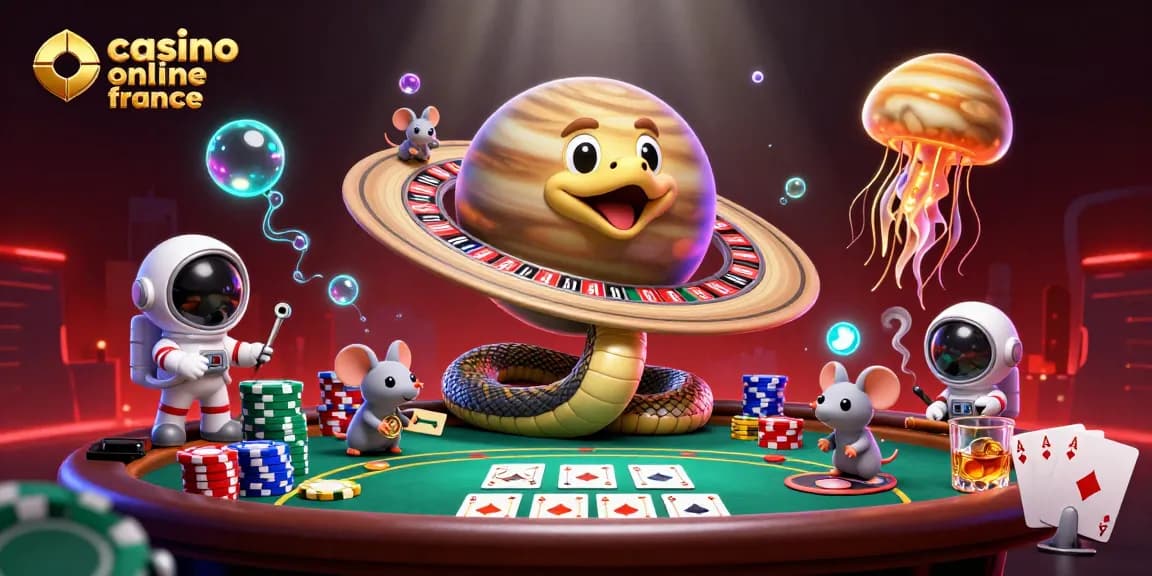 Les astronautes parient sur la roulette cosmique au casino en ligne France, tous réunis dans une scène vivante.