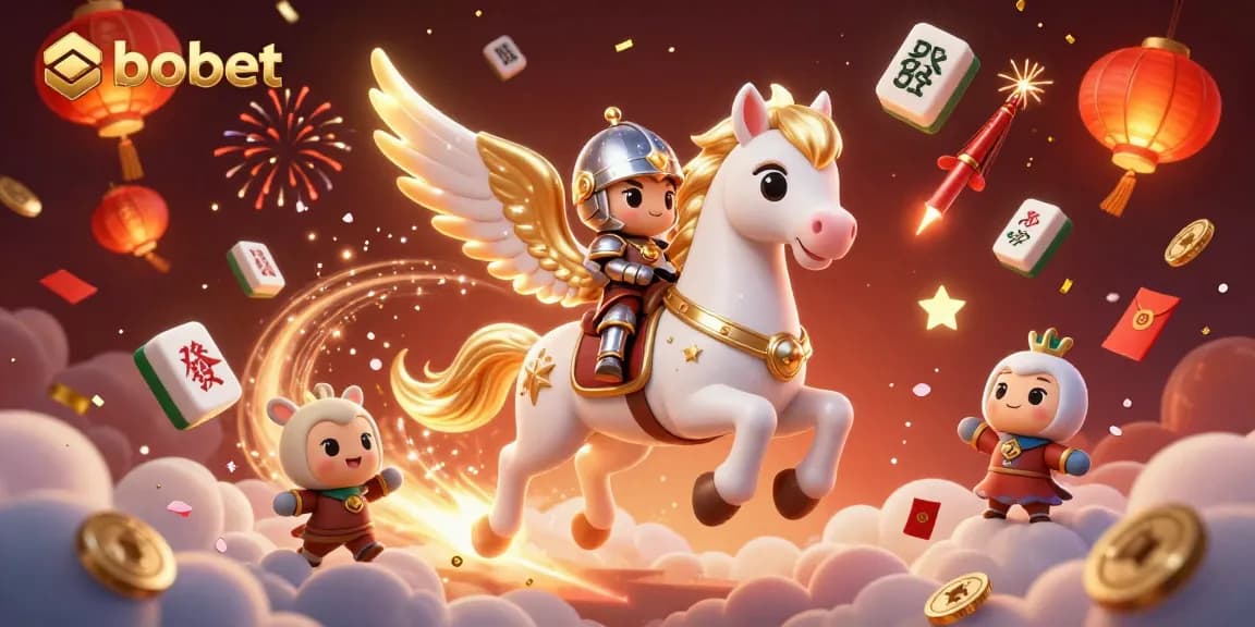 Engage in sbobet sports betting with a magical scene featuring a celestial horse and knight.