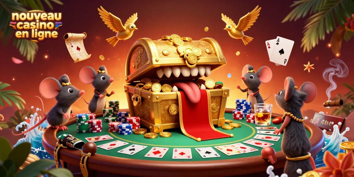 Découvrez le nouveau casino en ligne avec un coffre au trésor et des jeux de poker captivants.