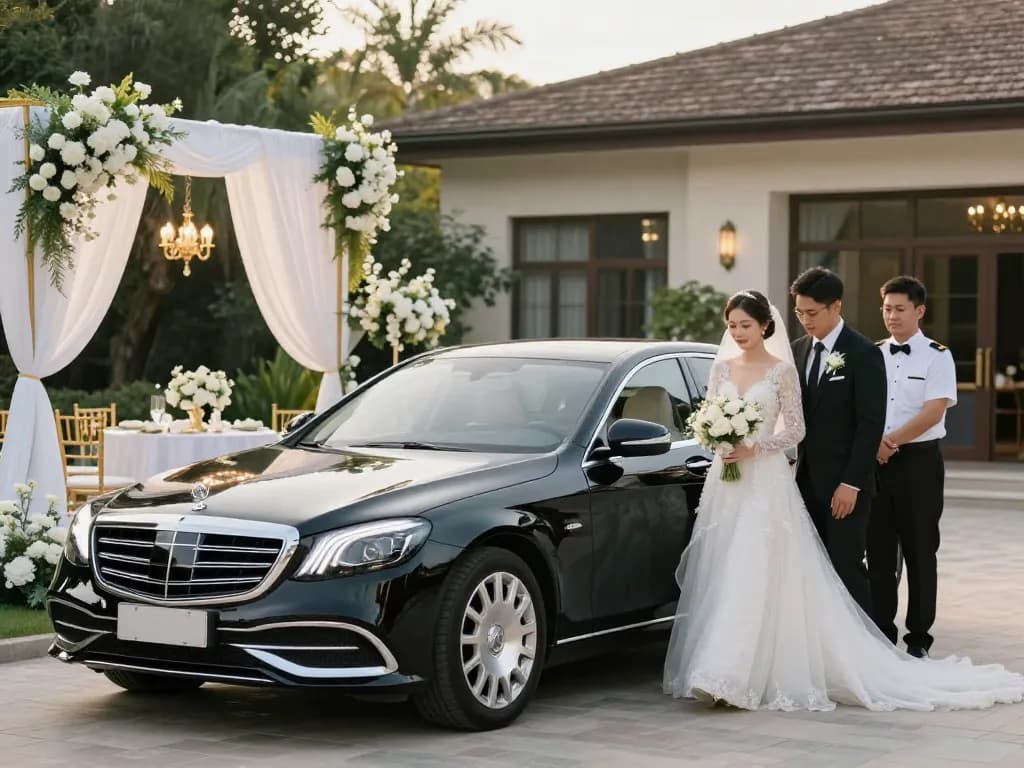 Thuê xe cưới sang trọng, thuê xe cưới Mercedes cho ngày đặc biệt của bạn.