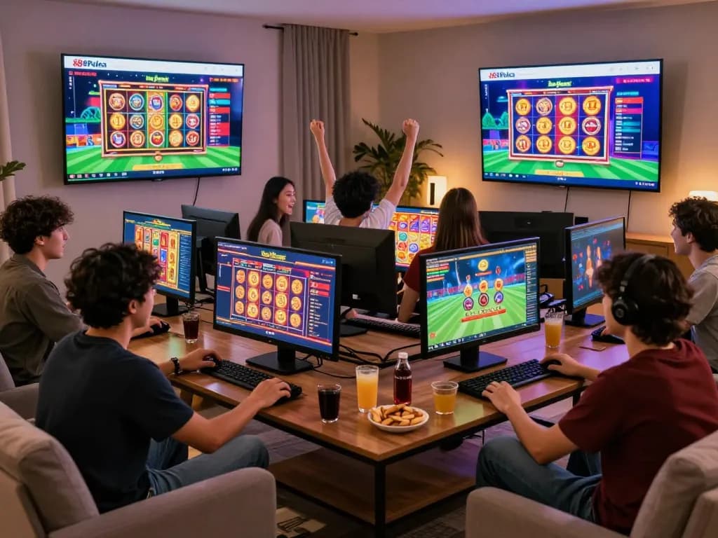 Players enjoying 88Pulsa games in a thrilling online casino atmosphere