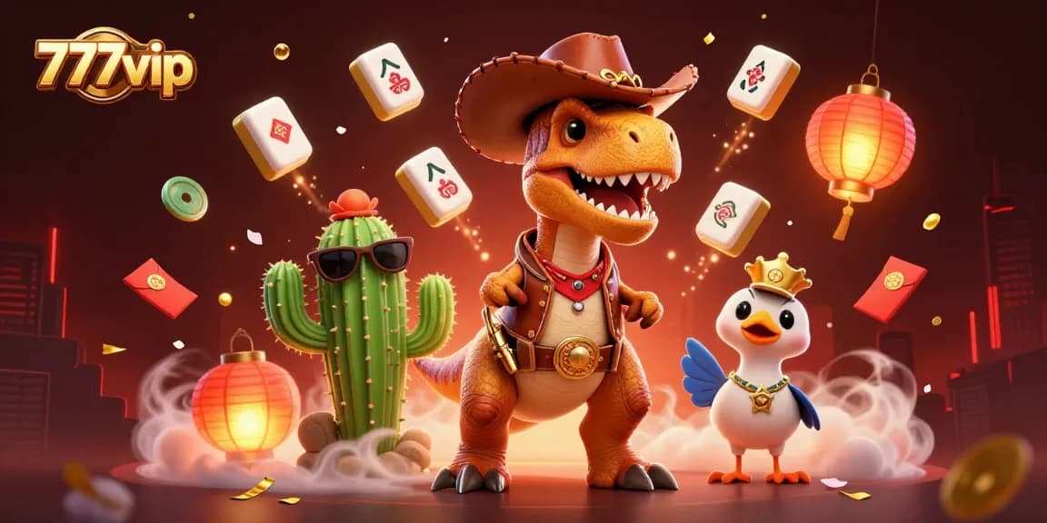 Join the action at 777vip with a vibrant illustration showcasing exciting casino elements and characters.