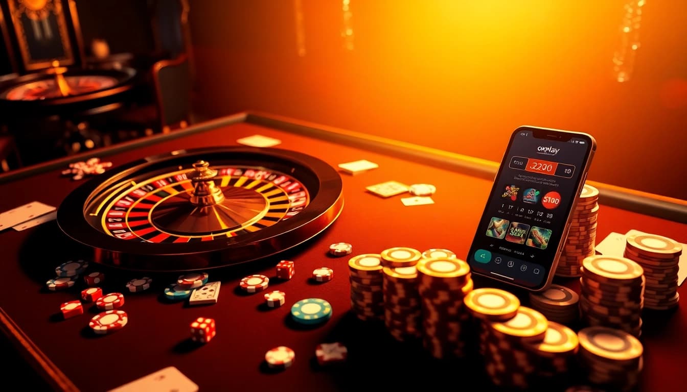 Experience an exciting poker game at oxplay with vibrant casino elements, luxury decor, and thrilling action.