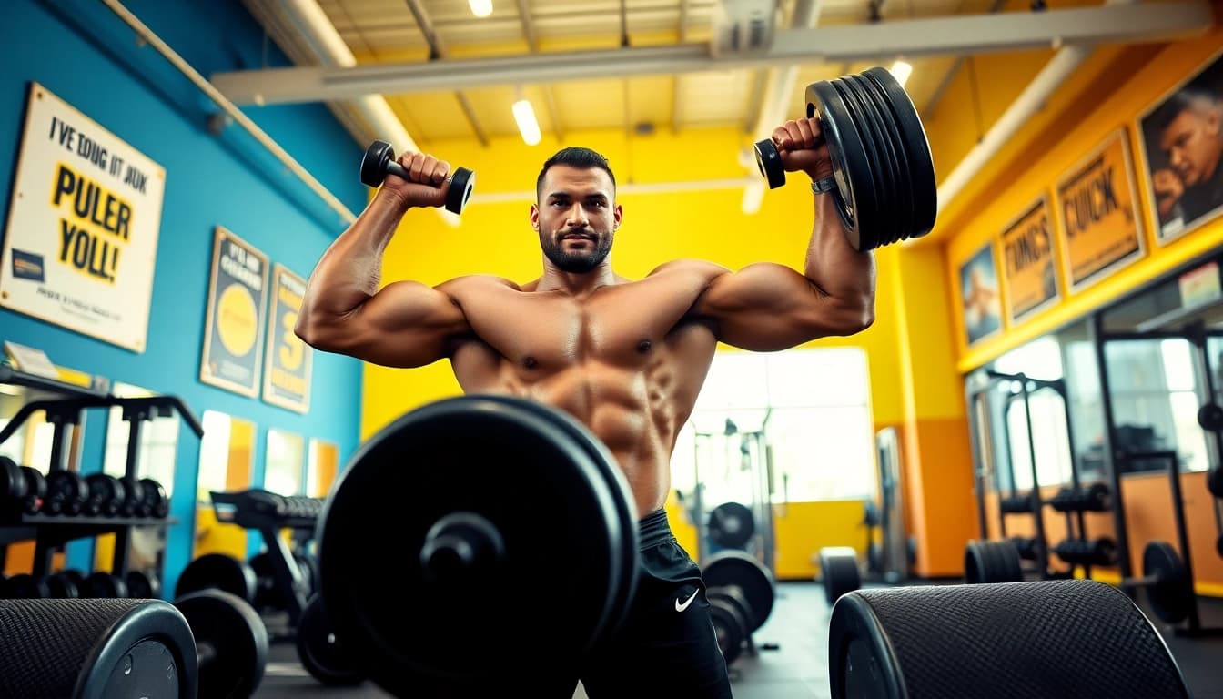 Empowering fitness individual lifting weights emphasizing 888new strength and determination.
