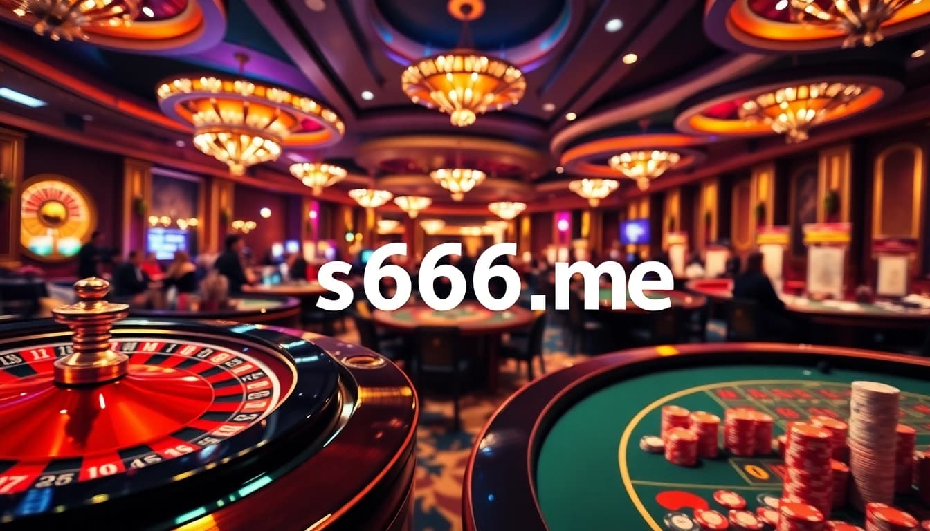 Engaging scene of players enjoying casino games featuring s666 me in a vibrant gambling atmosphere.