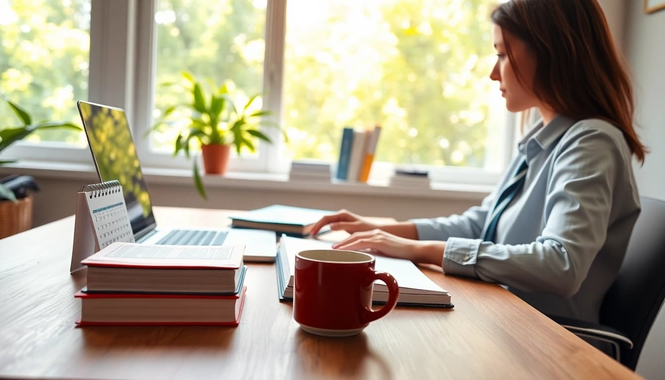 Get effective exam help with a focused student studying at a desk.