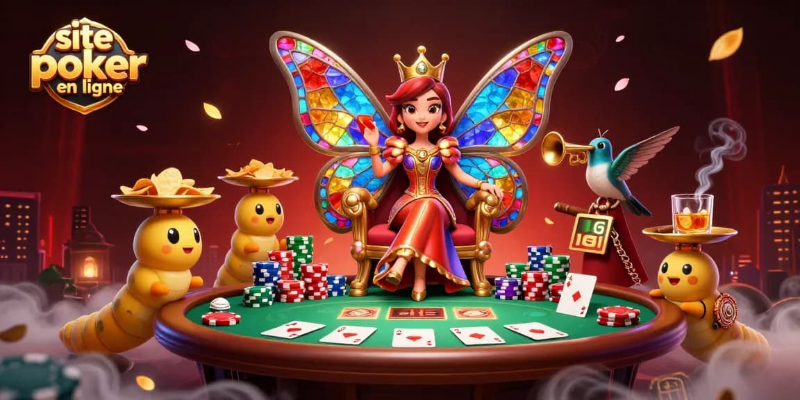 Site poker en ligne : jouez avec des cartes et des jetons au royaume fantastique.