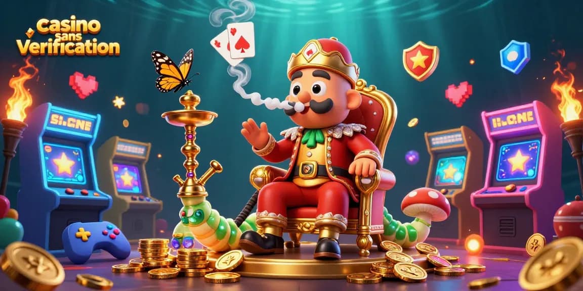 Jouez aux jeux de casino sans vérification avec un maître de chicha original et des machines colorées.