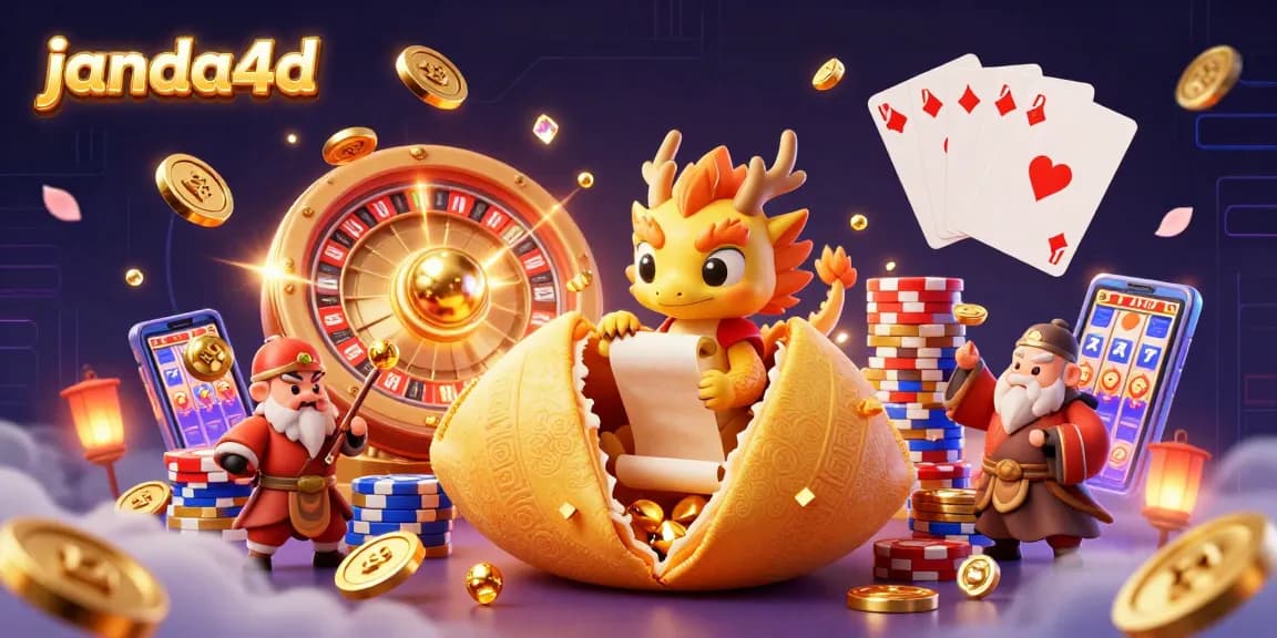 Menangkan pengalaman bermain di janda4d dengan ilustrasi penuh warna yang menggambarkan keseruan kasino online.