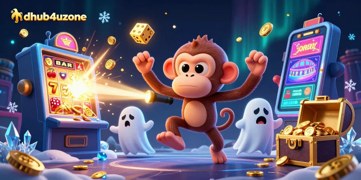 Mengklaim jackpot di hdhub4uzone dengan penggali hantu dan koin emas yang bertebaran di kasino.