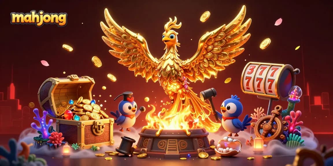 Engage with mahjong-themed slots featuring a molten phoenix and gold-filled treasure, enhancing your gaming experience.