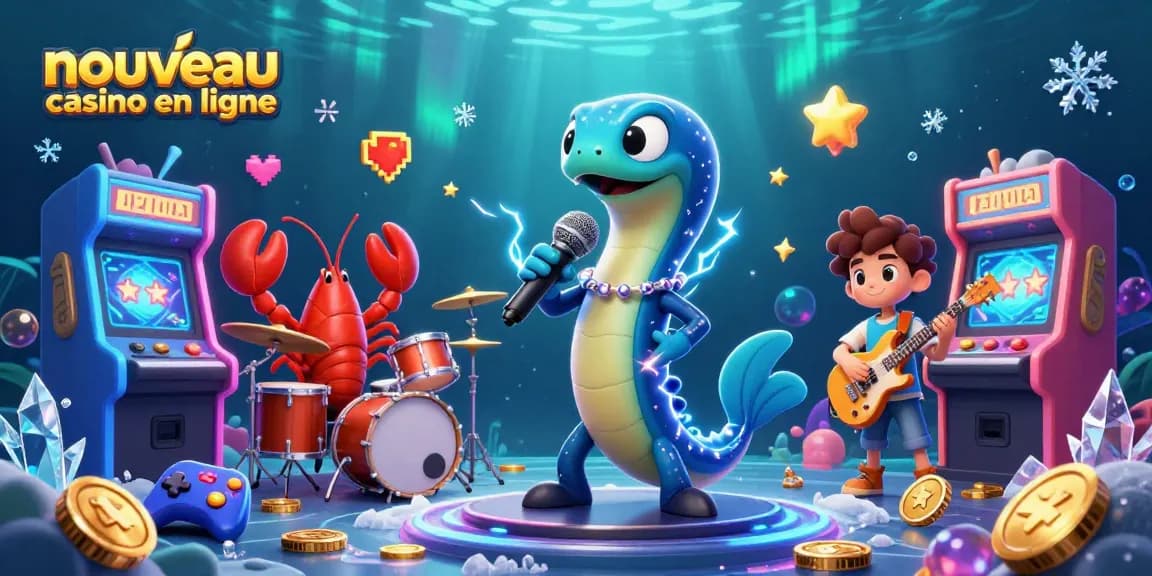 Découvrez le nouveau casino en ligne avec une scène dynamique de concerts sous-marins, mêlant jeu et musique.