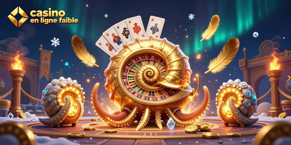 Jouez au casino en ligne fiable avec un nautilus géant à roulette et des compagnons ammonites lumineuses.