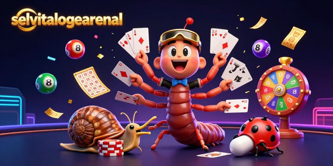 Engage with the thrilling casino action at selvitalodgearenal as colorful lottery balls bounce around animated characters.