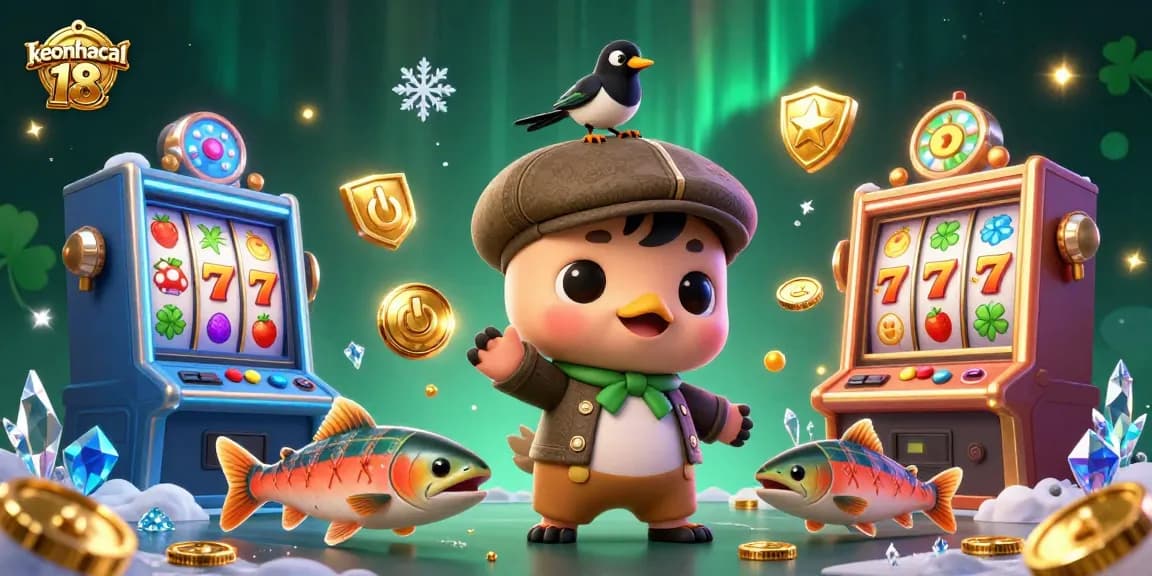 Engage with the excitement of keonhacai 18's slot adventures featuring 3D Nessie and vibrant casino elements.