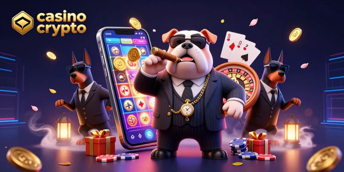 Jouez au casino crypto avec le bulldog mafieux, des pièces d'or et des jeux palpitants