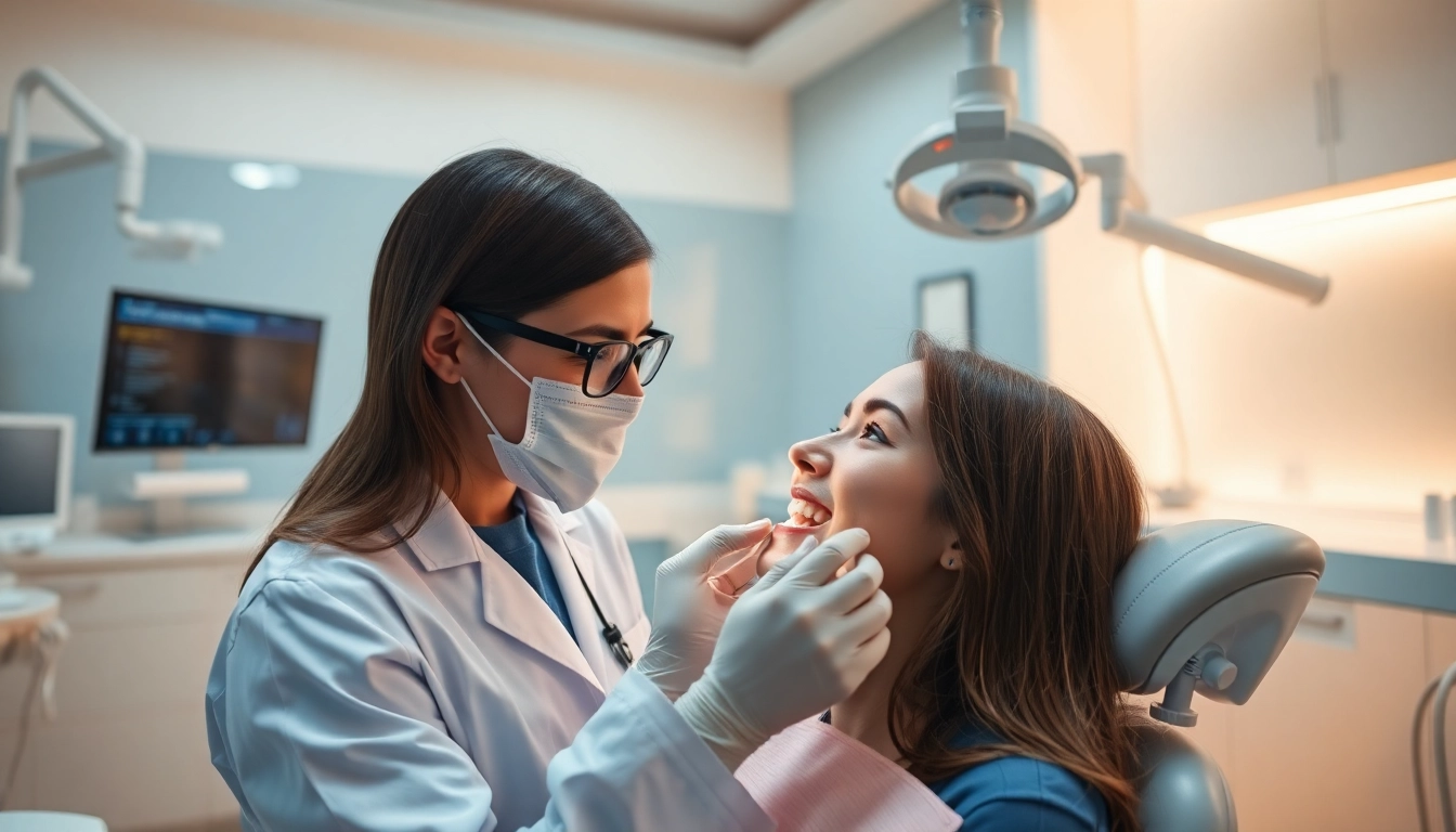 Orthodontics Edmonton: Skilled orthodontist providing care in a modern dental clinic setting.