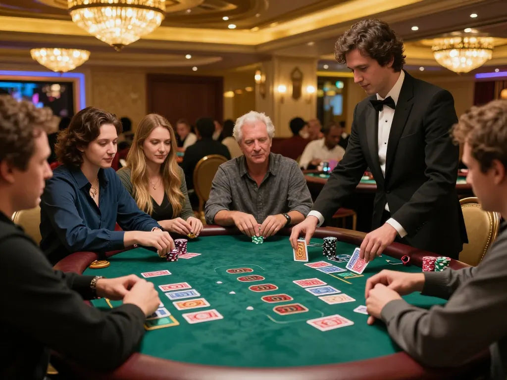 Experience the thrill of blackjack gameplay at 5699 casino with professional dealers and focused players