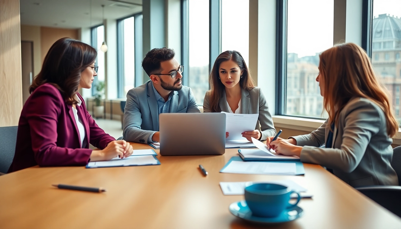 Engaged couple deliberating on Family Law Financial Agreements in a modern office.