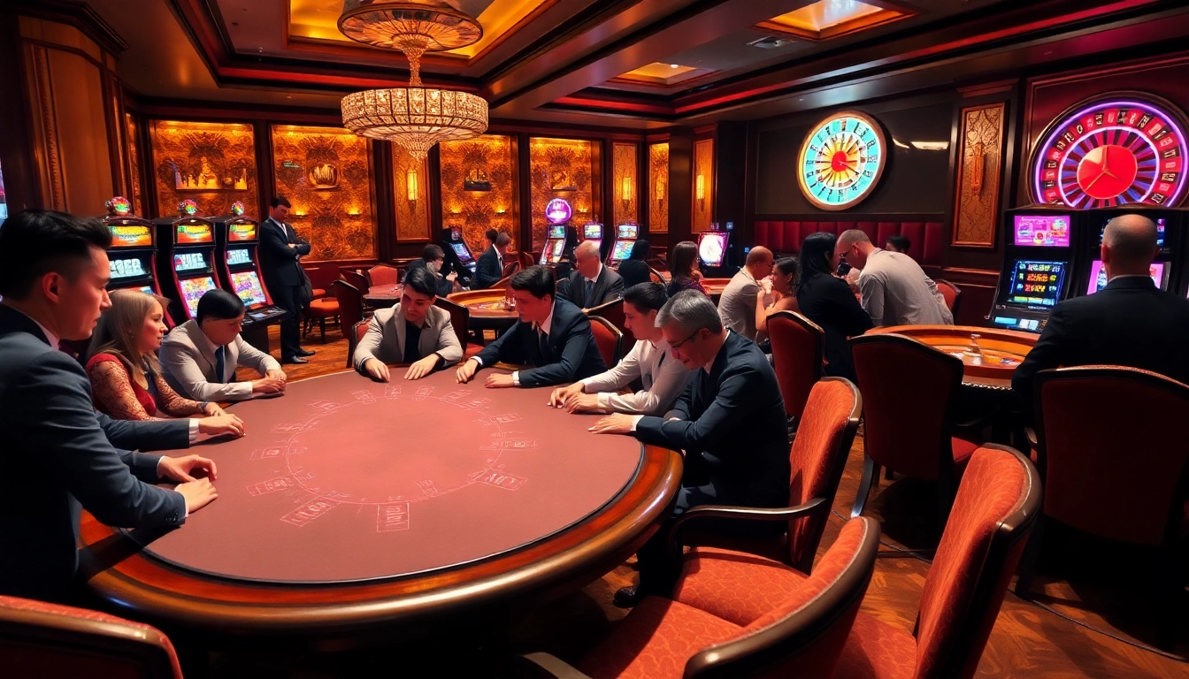 Experience the thrill of gambling at https://www.6l777.vip/ with a vibrant casino scene featuring poker and roulette.