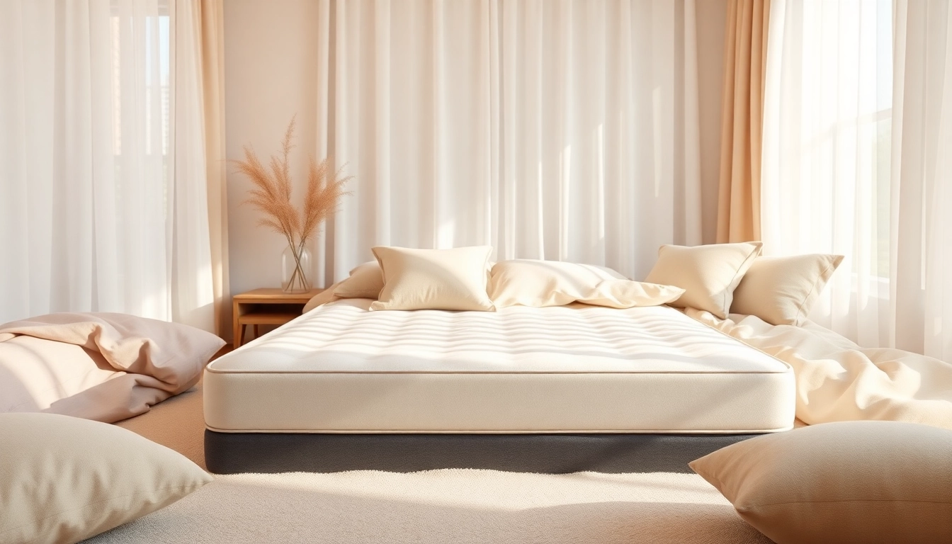 Explore a stylish box foundation showcased in a serene bedroom setting with warm light.