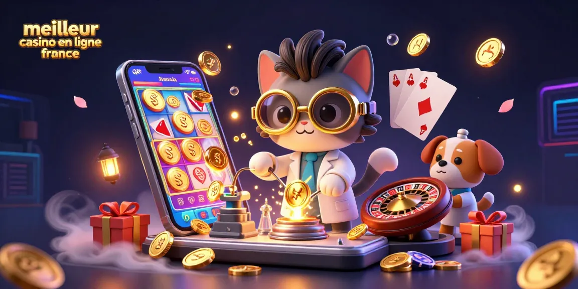 Gagnez avec le meilleur casino en ligne France, illustration de jeux de casino dynamiques et colorés
