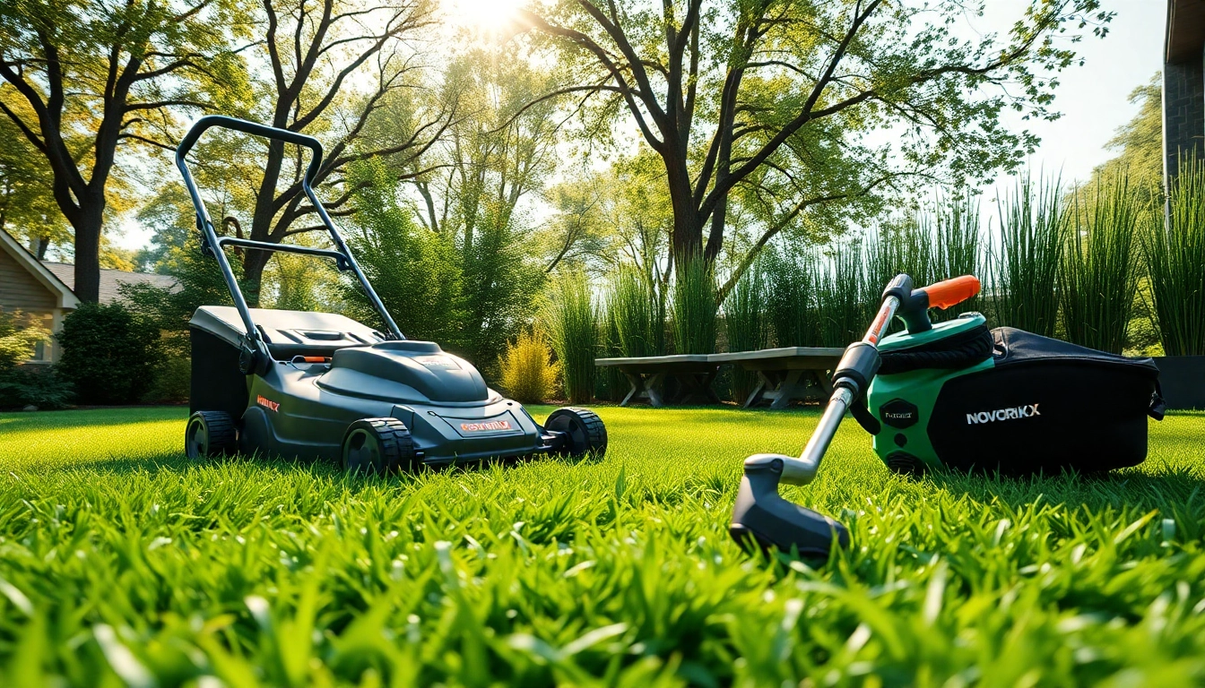 High-performance NovorikX garden tools enhancing a vibrant outdoor workspace.