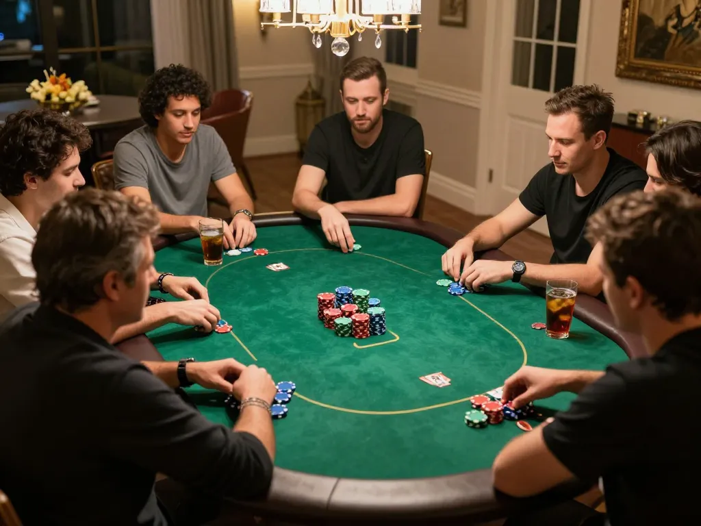 Players enjoying a competitive poker night with strategies at betbet.