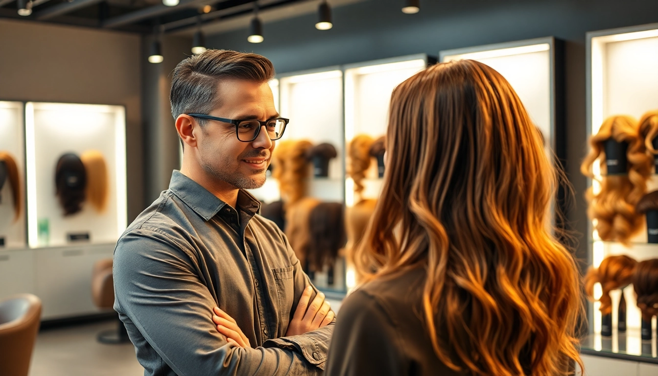 Ace of Fades 212 consultation showcasing professional hair restoration services in a modern salon.