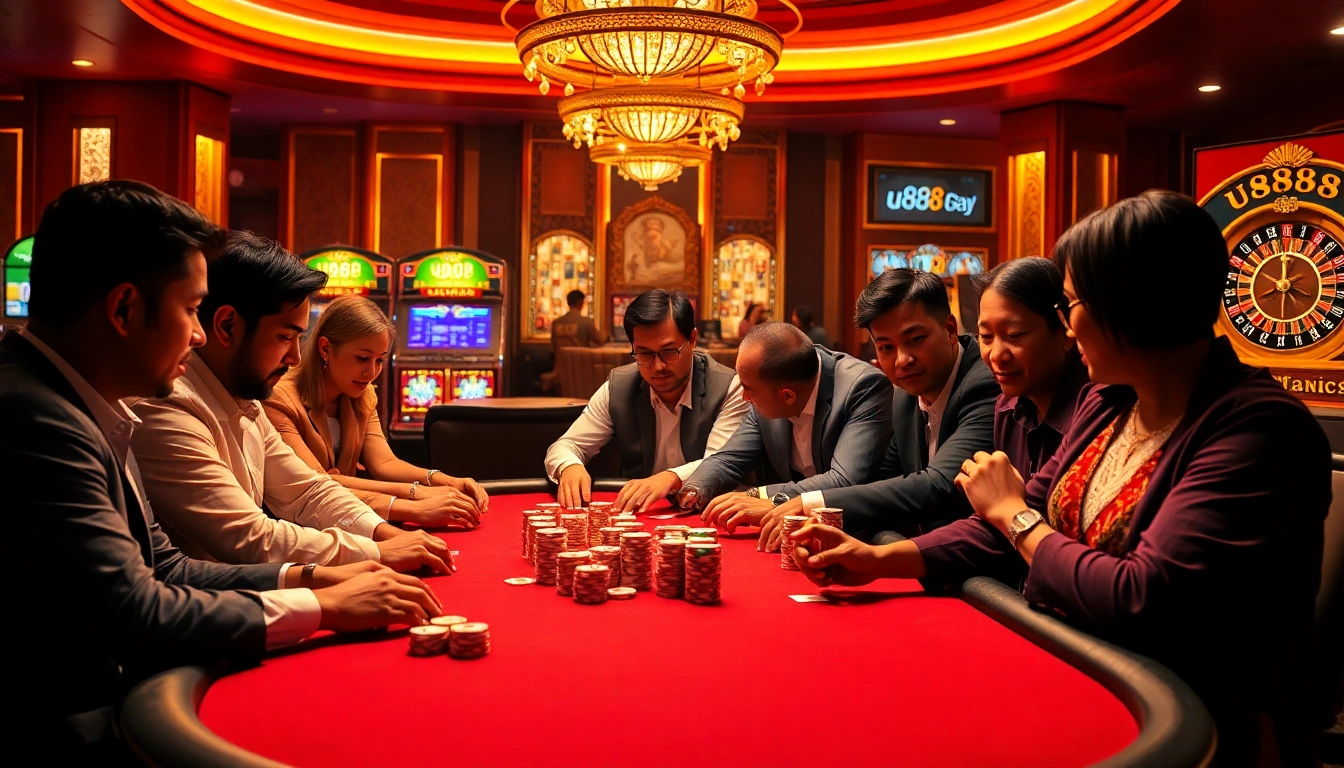 Experience thrilling poker action at u888 casino with vibrant chips and high-stakes excitement.