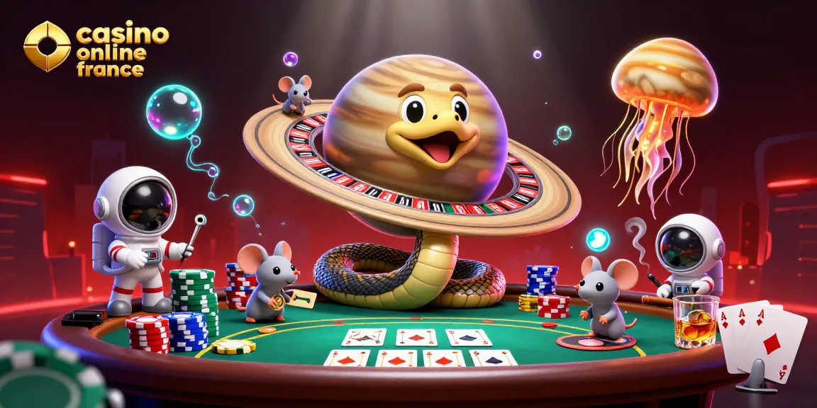 Les astronautes parient sur la roulette cosmique au casino en ligne France, tous réunis dans une scène vivante.