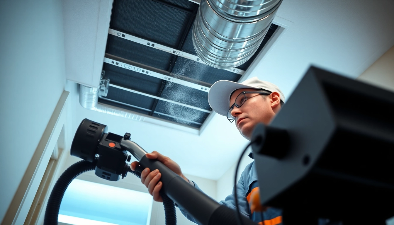 Air Duct Cleaning Service by professional technician using advanced equipment in a residential setting.