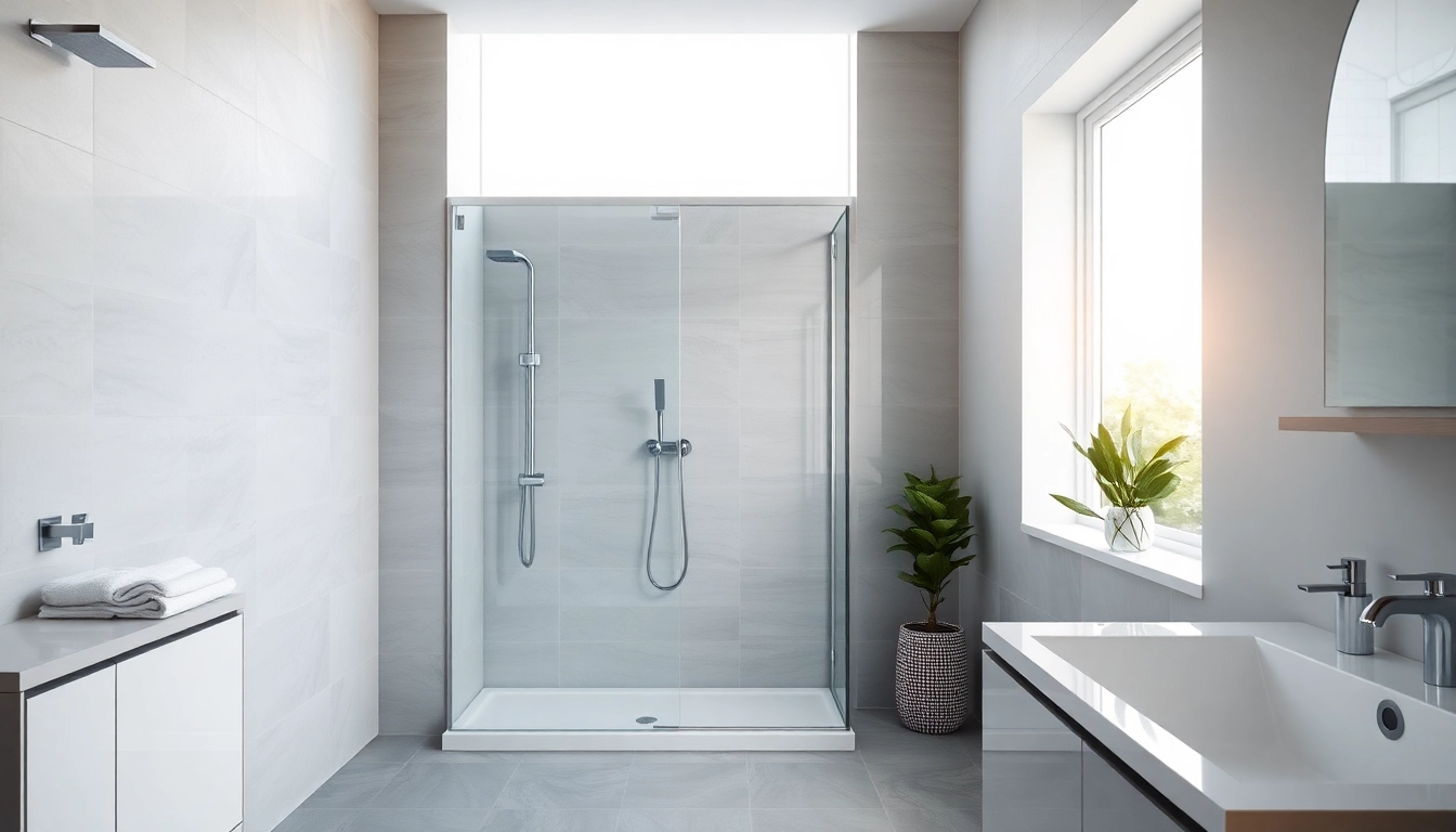 Admire the unique shower design from sunny showers france with a modern and sleek finish.