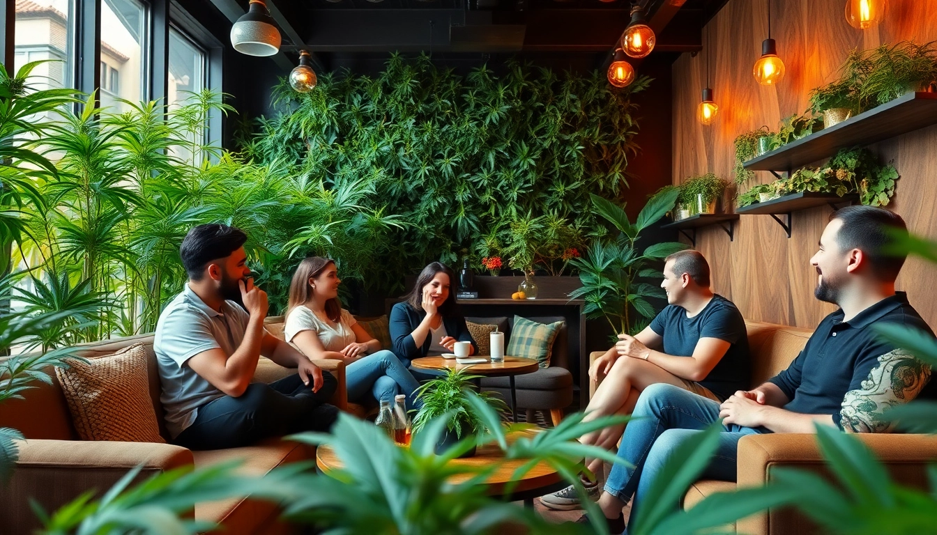 Les membres du Weed Club Madrid profitent de l'ambiance conviviale d'un club de cannabis.