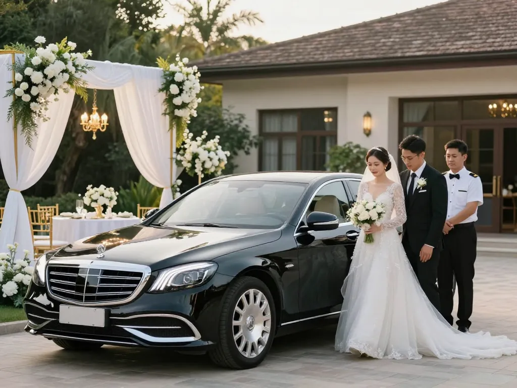 Thuê xe cưới sang trọng, thuê xe cưới Mercedes cho ngày đặc biệt của bạn.