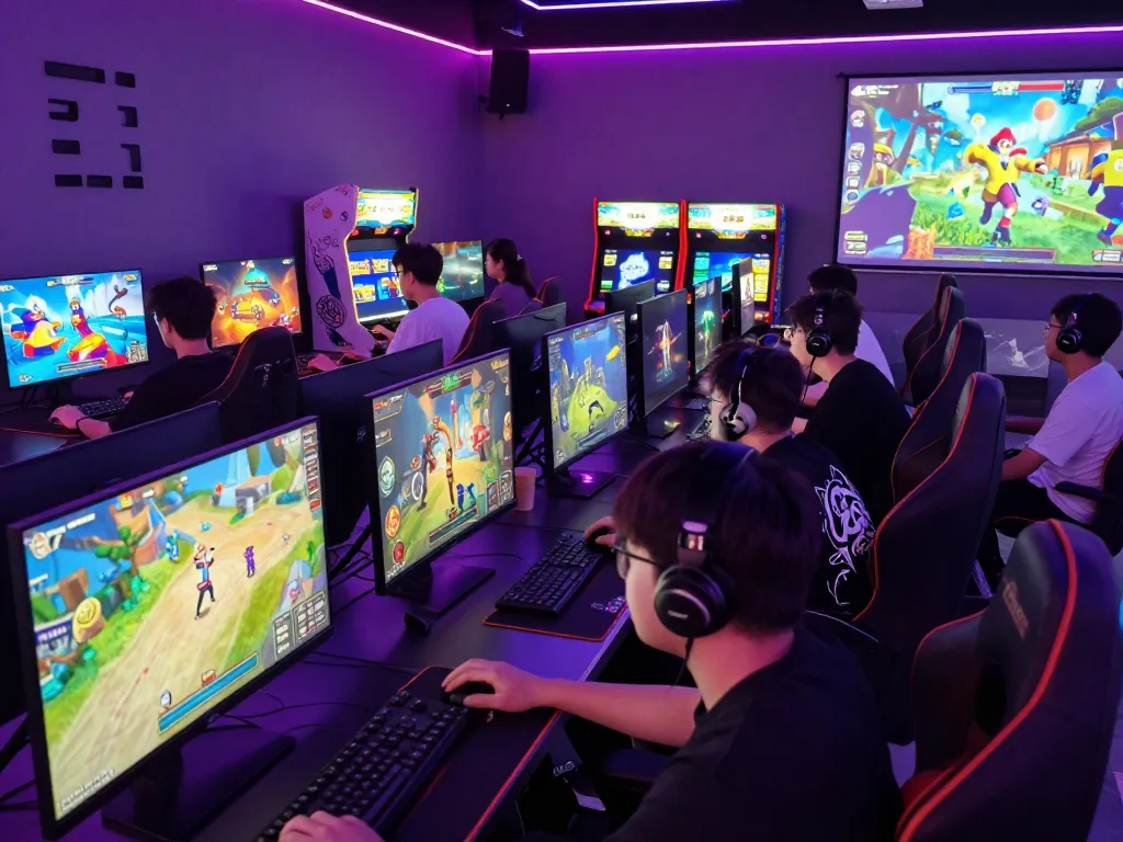 Diverse gamers engaging in exciting gameplay at mantra88's vibrant online gaming hub.