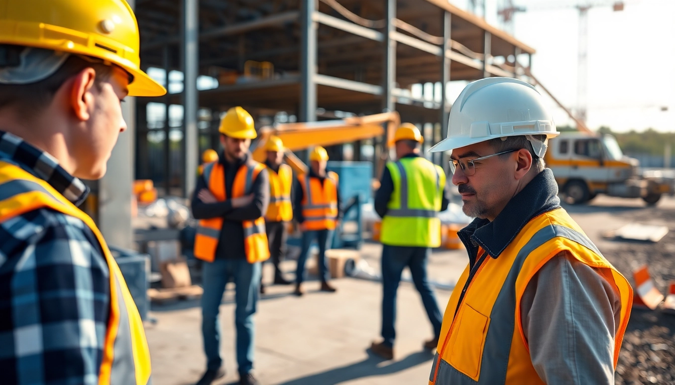 Promoting construction site safety with workers adhering to protocols in a dynamic construction environment.