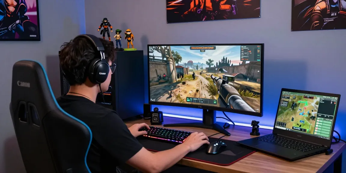 Intense DayZ Cheat gaming setup with immersive peripherals and vibrant atmosphere.