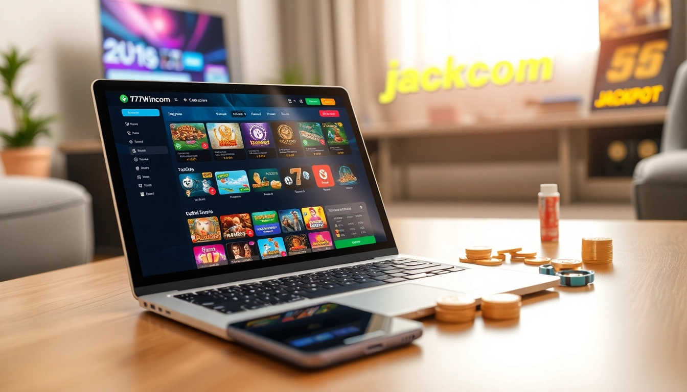 77wincom interactive gambling platform showcasing a vibrant online gaming environment.