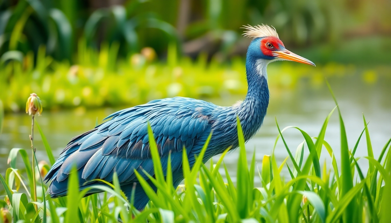 Sora bird foraging in tranquil wetlands, showcasing intricate plumage and serene environment.